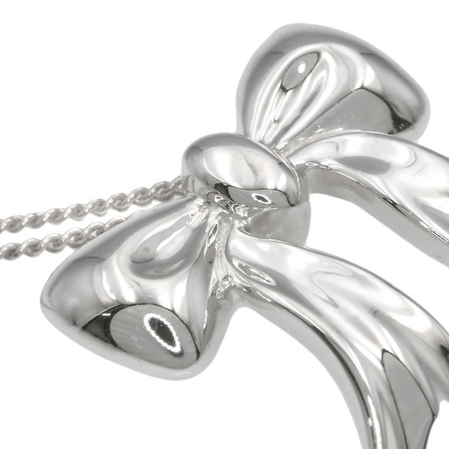 TIFFANY&Co. ティファニー リボンモチーフ ネックレス シルバー