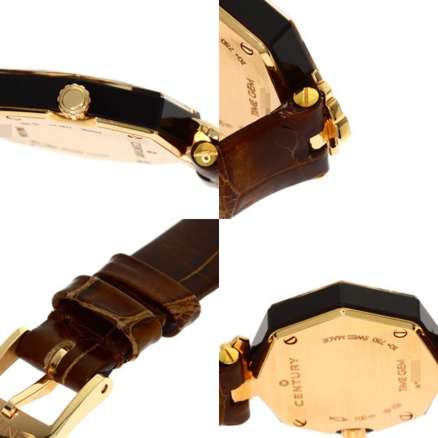 CENTURY センチュリー カリスマ 腕時計 K18PG 革 ダイヤモンド レディース [中古] CENTURY センチュリー 828.2.F.N4P.76.CJK カプリス ダイヤモンド