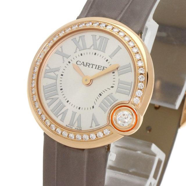 カルティエ CARTIER バロン ブラン ドゥ クォーツ 腕時計 K18WG ベゼルダイヤモンド ホワイトシェル文字盤 WE902072 中古 新入荷 CA0440 BALLON BLANC DE CARTIER カルティエ バロン ブラン ドゥ クォーツ