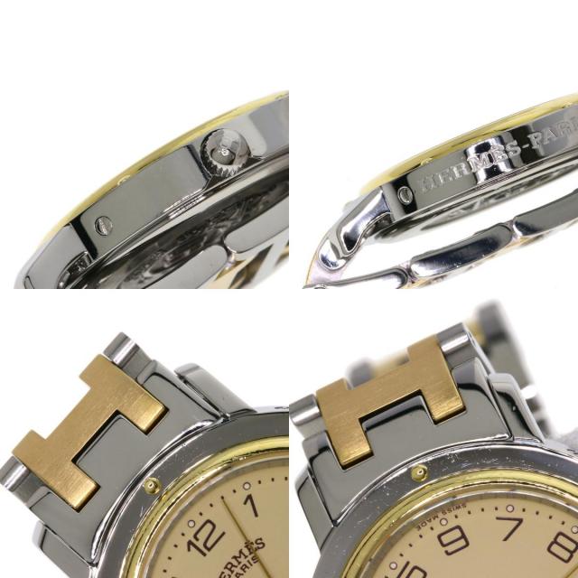 HERMES エルメス CL4.420 クリッパー 腕時計 ステンレススチール/SSxGP