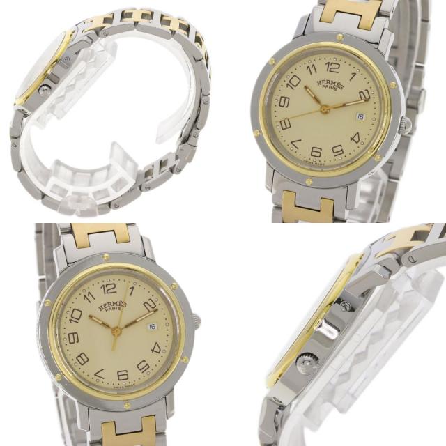 ◆エルメス◆クリッパー◆中留◆CL4.420◆3755/2◆16mm幅◆F-S HERMES エルメス CL4.420 クリッパー 腕時計 ステンレススチール/SSxGP