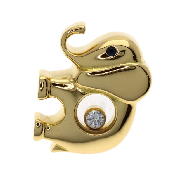 Chopard ショパール ハッピーダイヤモンド 象モチーフ サファイア ピン