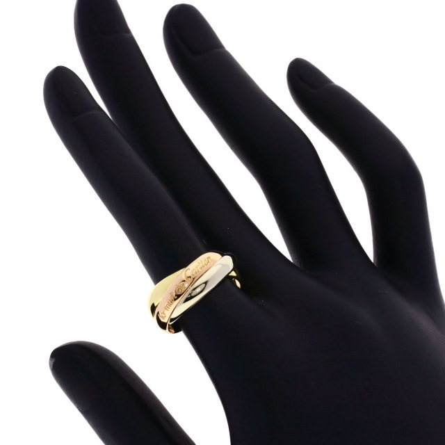美品トリニティリング 50　指輪 CARTIER カルティエ トリニティ #50 リング・指輪 K18ピンクゴールド
