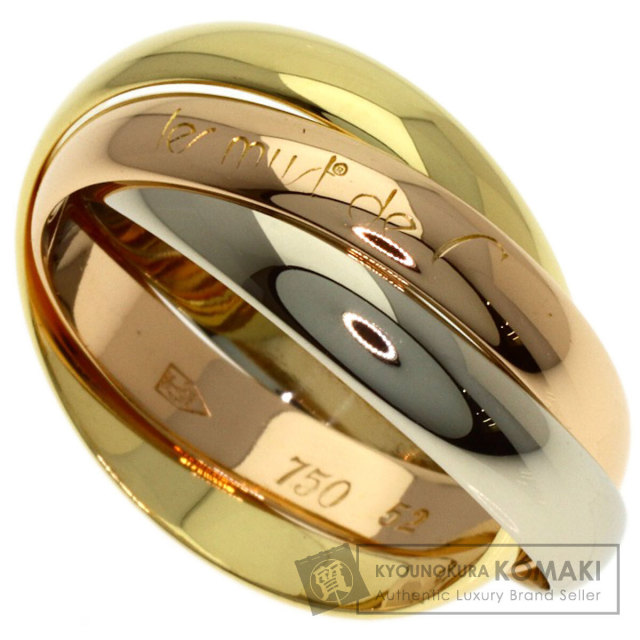Cartier ゴールドリング 52 ダイヤモンド付き CARTIER カルティエ トリニティ #52 リング・指輪 K18イエローゴールド