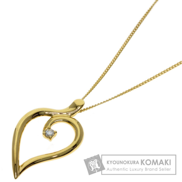 TIFFANY&Co. ティファニー リーフハート ダイヤモンド ネックレス K18