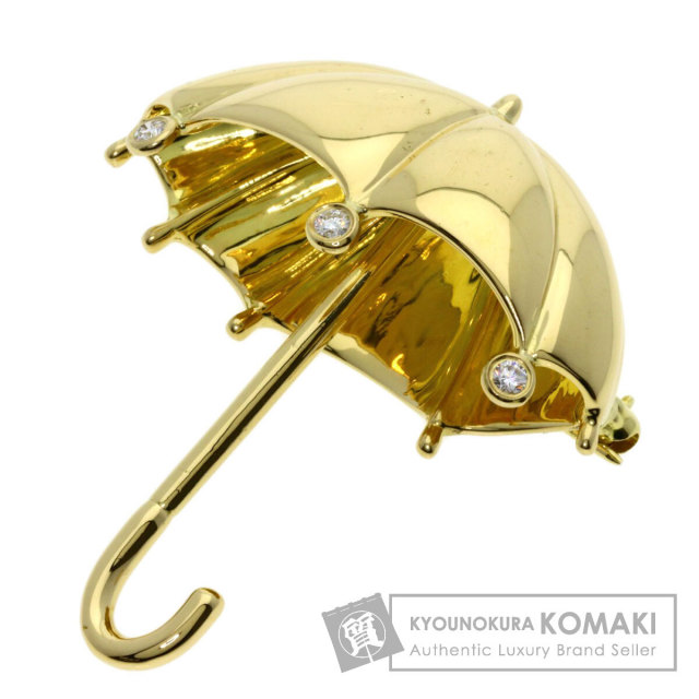 ティファニー ブローチ アンブレラ 3P ダイヤモンド