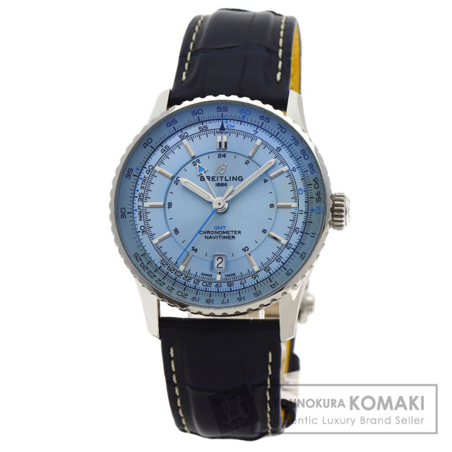 ブライトリング 腕時計 ナビタイマー オートマチック GMT 41 アイスブルー