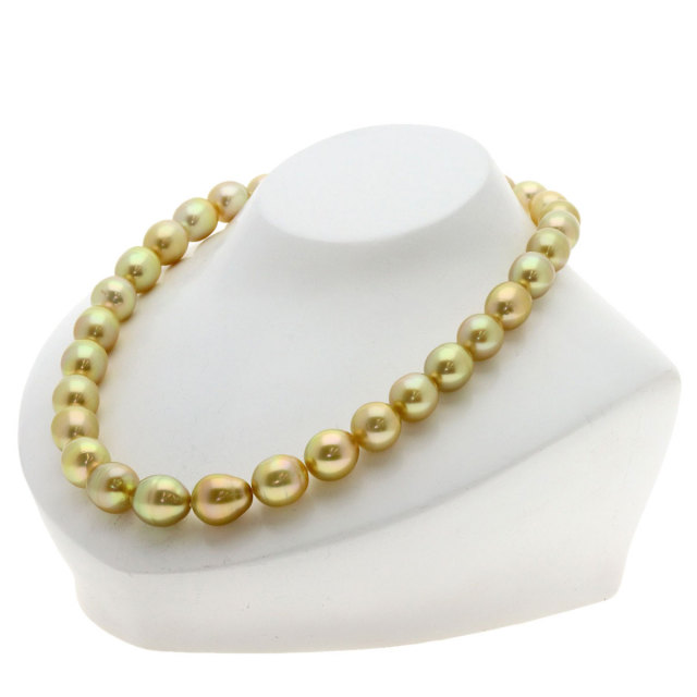 TASAKI タサキ ゴールデンパール 真珠 バロックパール ネックレス K18
