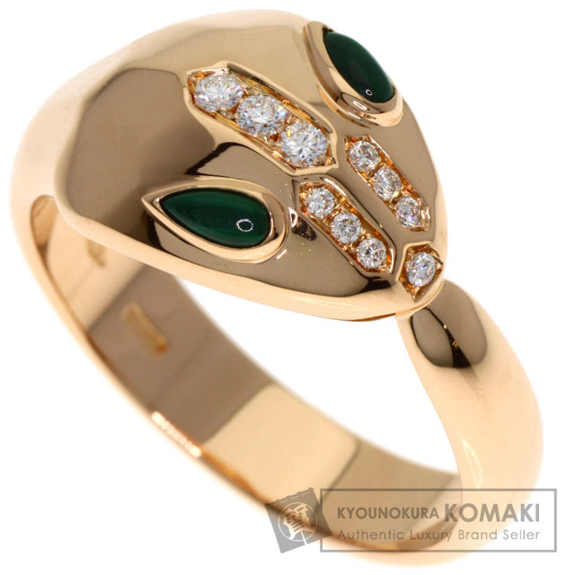 ブルガリ リング・指輪 セルペンティ マラカイト ダイヤモンド