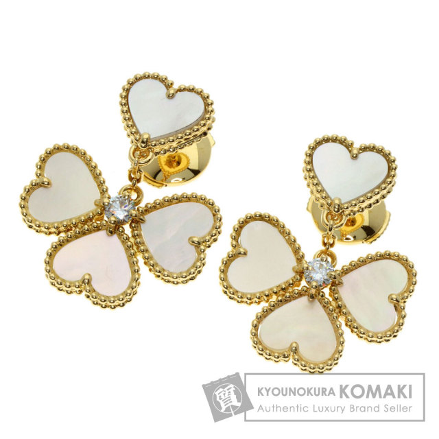 ヴァンクリーフ＆アーペル ピアス スウィート アルハンブラ エフイヤージュ ダイヤモンド