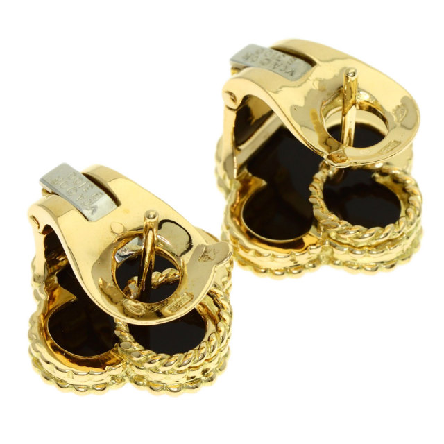 ピアス オニキス アルハンブラ VCA ヴァンクリーフ&アーペル K18 Cleef＆Arpels Van ヴァンクリーフ＆アーペル アルハンブラ 750 アクセサリー