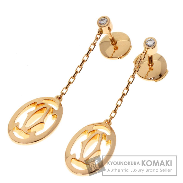 カルティエ ピアス ロゴ ドゥーブル C ダイヤモンド