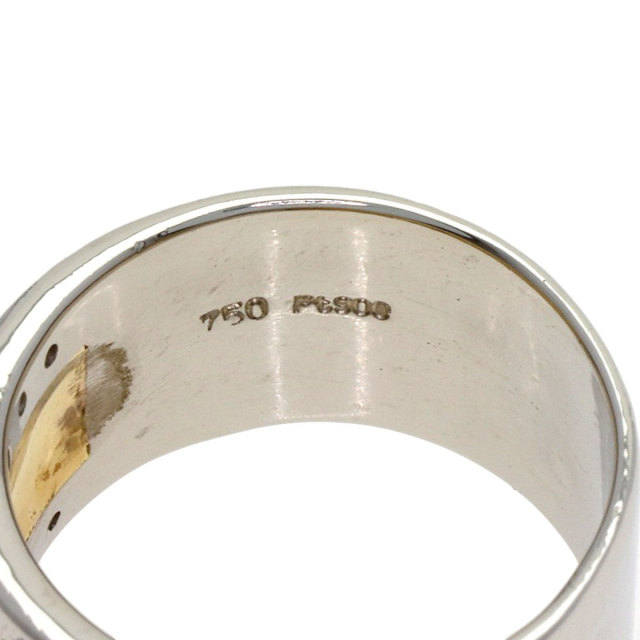 CELINE セリーヌ ロゴ ダイヤモンド リング・指輪 プラチナPT900/K18YG