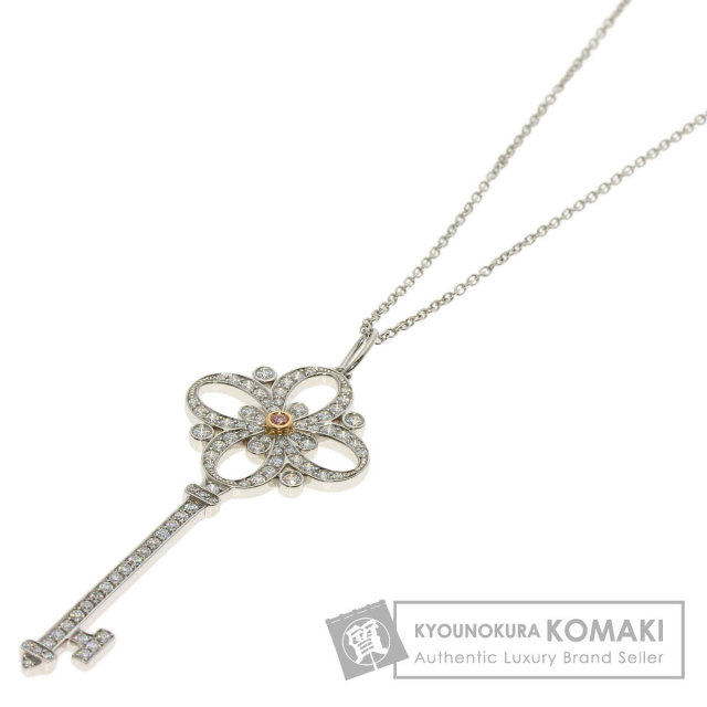 ティファニー ネックレス ビクトリアキー ピンクダイヤモンド・ダイヤモンド