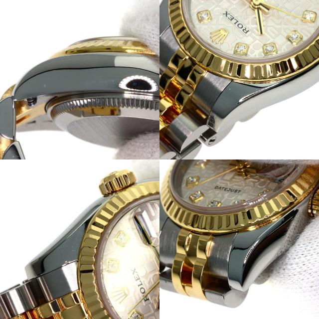 ROLEX ロレックス 179173G デイトジャスト 10P ダイヤモンド 腕時計