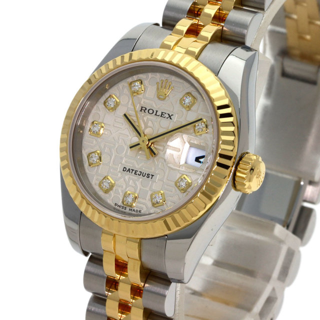 ROLEX ロレックス 179173G デイトジャスト 10P ダイヤモンド 腕時計