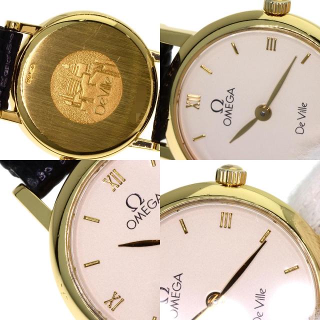 OMEGA オメガ デビル 腕時計 K18イエローゴールド/革 レディース [中古