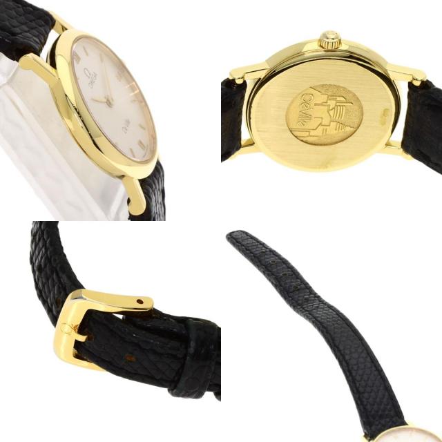 美品！　OMEGA オメガ　デビル　ギョーシェ文字盤　ゴールド　レディース腕時計 楽天市場】オメガ デビル K18YG/SS 7460.11 ゴールド リーフ針 23ミリ