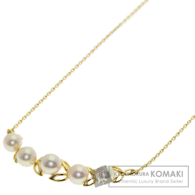 ミキモト ネックレス リーフ パール 真珠