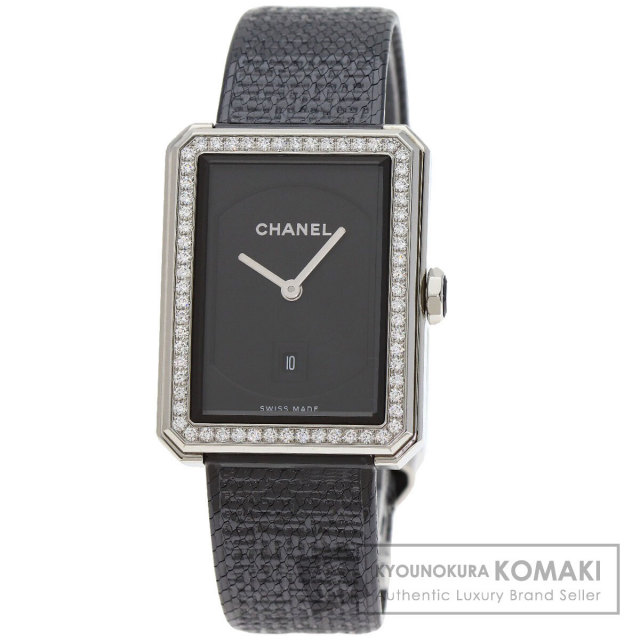 CHANEL シャネル H6401 ボーイフレンド スモールモデル 腕時計 SS 革 レディース [中古] CHANEL - CHANEL シャネル H6401 ボーイフレンド スモールモデル