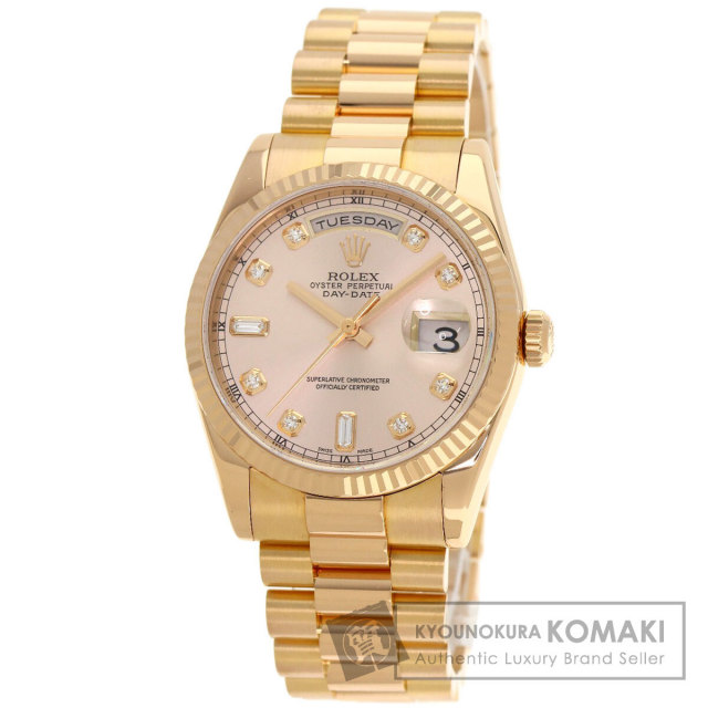 ROLEX ロレックス 118235F デイデイト 10P ダイヤモンド 腕時計 K18