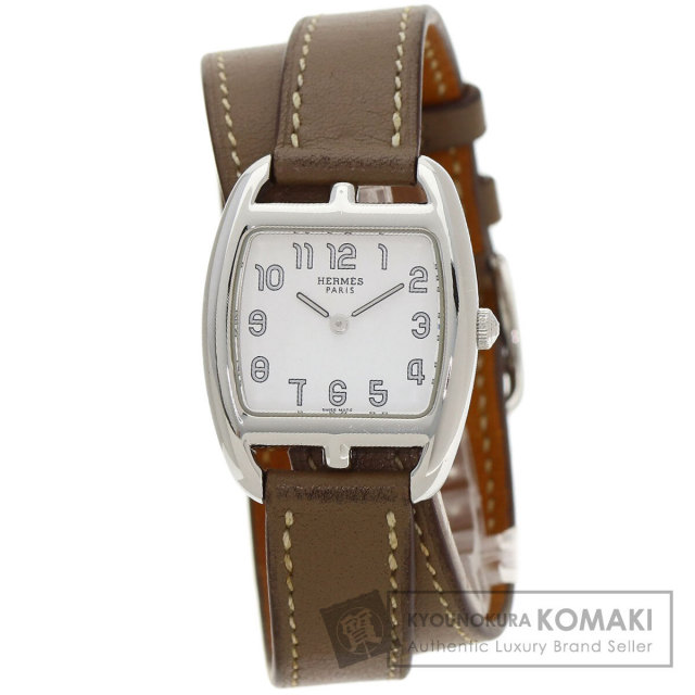 エルメス 腕時計 ケープコッド ドゥブルトゥール エトゥープ