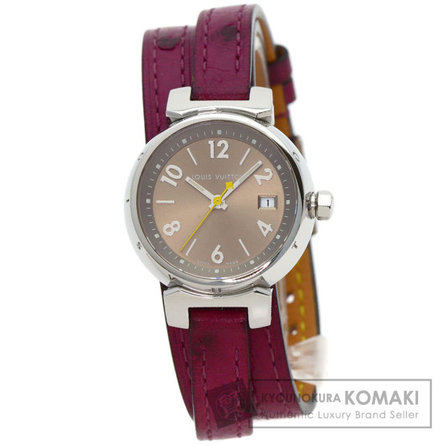 LOUIS VUITTON ルイヴィトン Q1212 タンブール 腕時計 SS アリゲーター レディース [中古] ルイヴィトン LOUIS VUITTON Q1212 タンブール 腕時計 ステンレス
