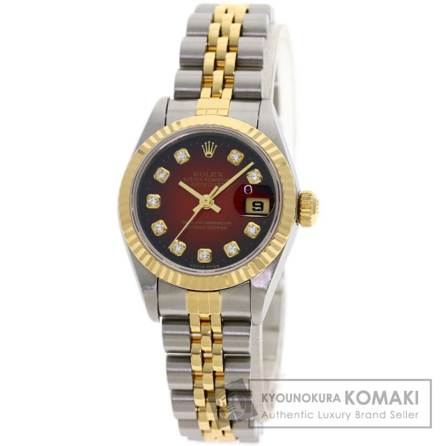 ロレックス 腕時計 デイトジャスト 10P ダイヤモンド チェリーグラデーション
