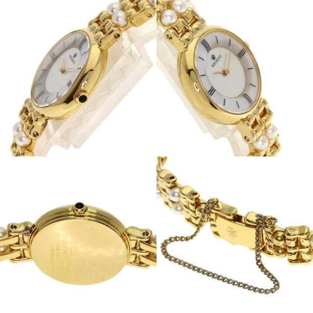 MIKIMOTO ミキモト 2P20-0530 パールウォッチ 腕時計 GP/GPxパール
