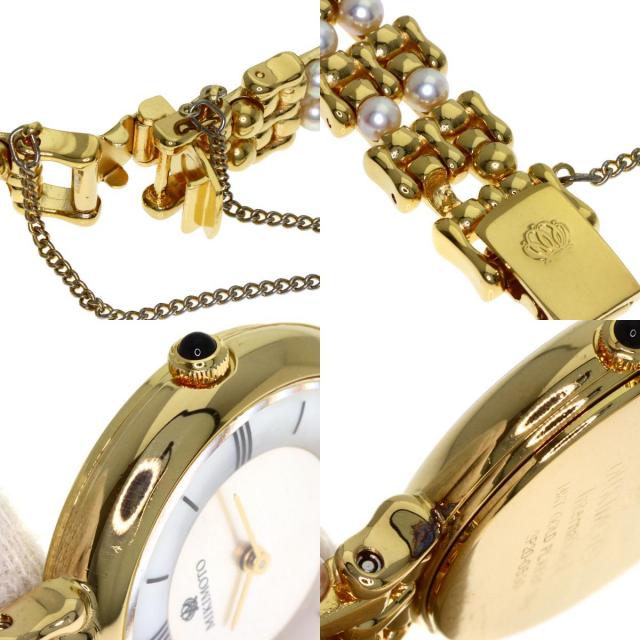 MIKIMOTO ミキモト 2P20-0530 パールウォッチ 腕時計 GP/GPxパール