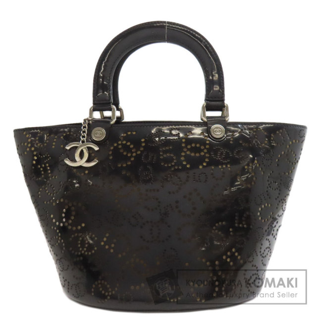 シャネル ハンドバッグ パンチング ココマーク シルバー金具