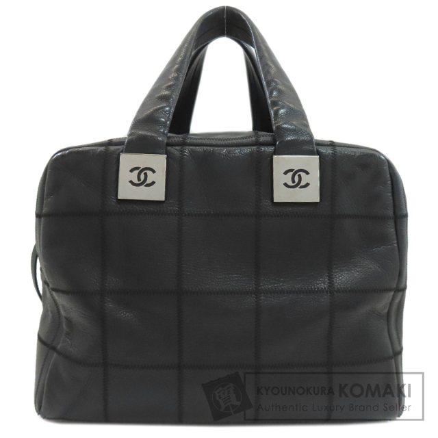 CHANEL シャネル チョコバー シルバー金具 トートバッグ カーフ