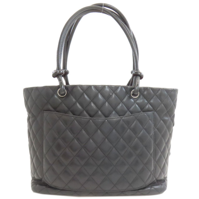 CHANEL シャネル カンボンライン シルバー金具 トートバッグ カーフ