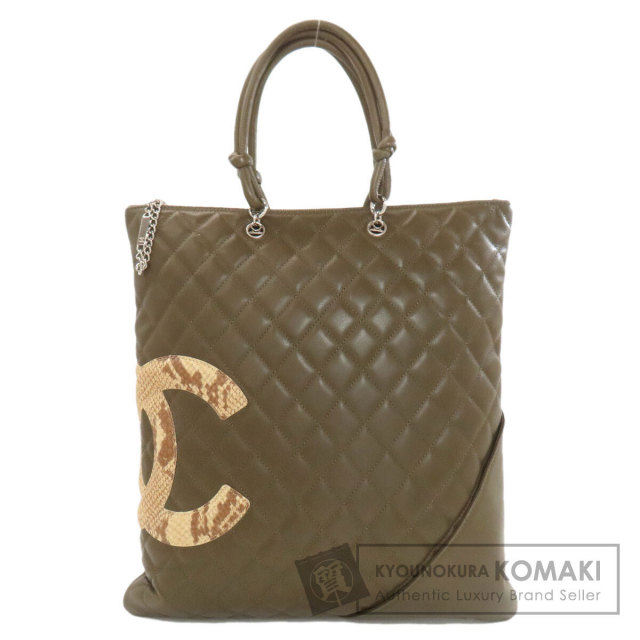 シャネル トートバッグ カンボンライン シルバー金具
