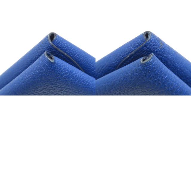 エルメス カードケース カルヴィデュオ ブルーフランス シルバー金具