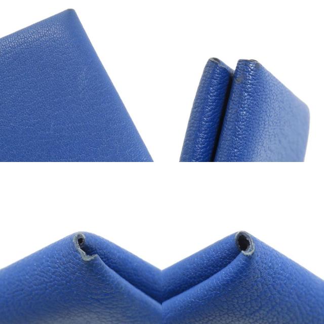 エルメス カードケース カルヴィデュオ ブルーフランス シルバー金具