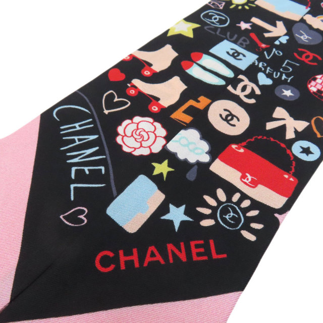 新品タグ付！シャネル★スカーフ　バンドーchanel CHANEL シャネル バンドー スカーフ シルク レディース [中古