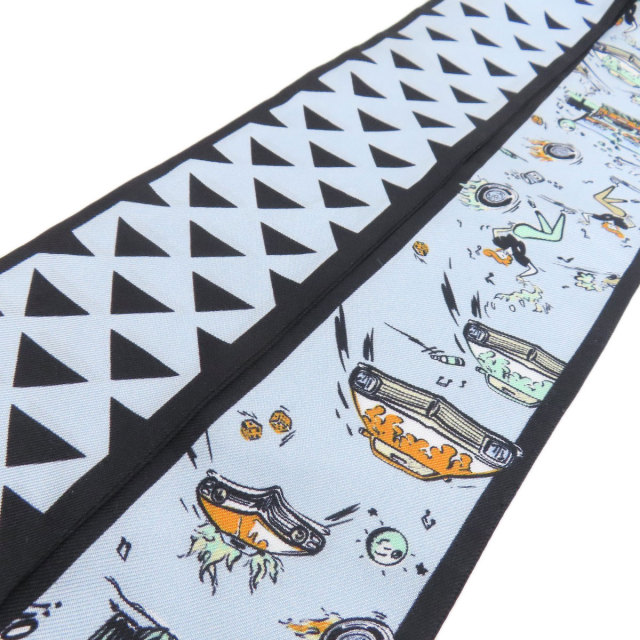 プラダ スカーフ プリントシルクツイル スキニースカーフ