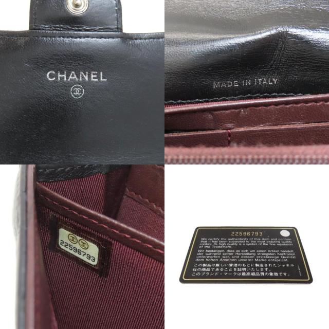 シャネル 長財布（小銭入れあり） マトラッセ ココマーク シルバー金具