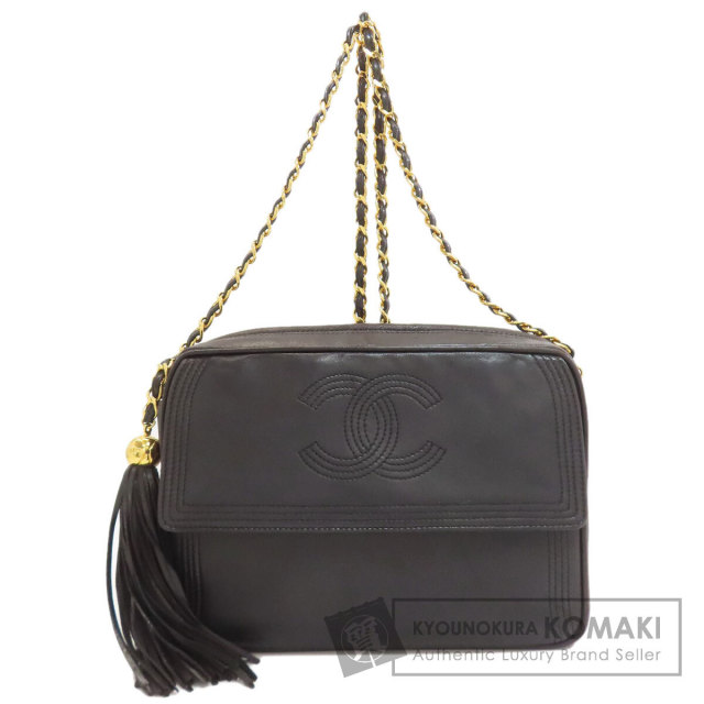 CHANEL シャネル チェーンショルダー Vステッチ ゴールド金具 ショルダーバッグ ラムスキン レディース [中古] CHANEL シャネル チェーンショルダー Vステッチ ゴールド金具