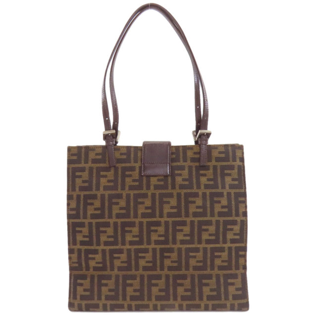FENDI フェンディ ズッカ柄 トートバッグ キャンバス レディース [中古