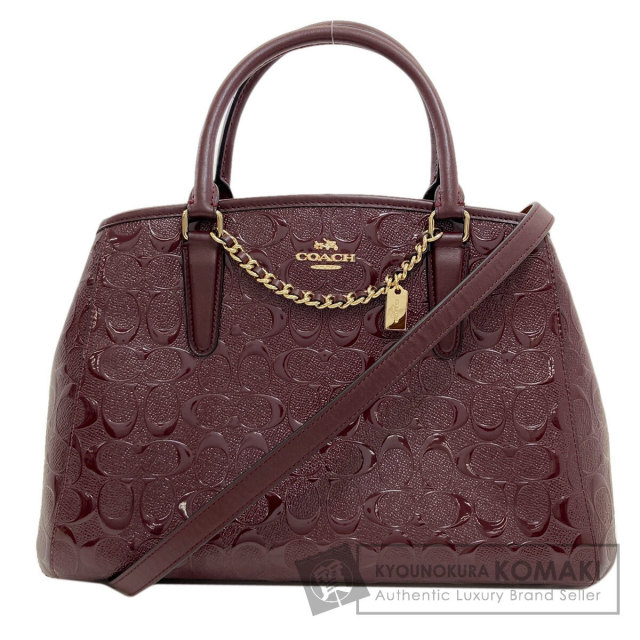 コーチ ハンドバッグ デボスド シグネチャー 2WAY