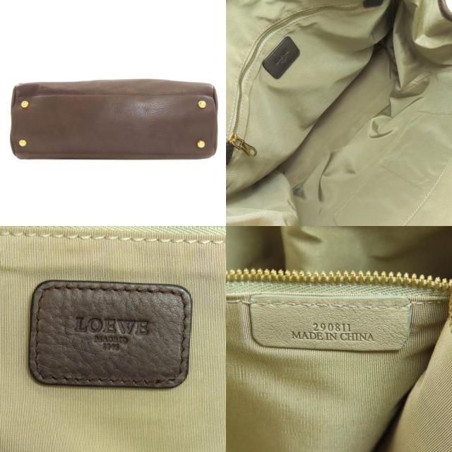 LOEWE ロエベ ロゴ トートバッグ レザー レディース [中古] ブランド京
