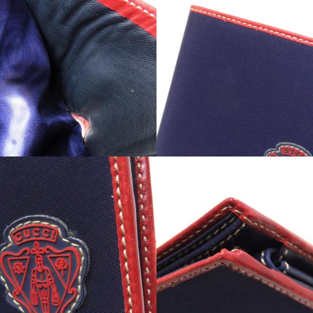 GUCCI グッチ 190415 ロゴ 二つ折り財布（小銭入れあり） ナイロン レディース [中古] GUCCI グッチ 190415 ロゴ 二つ折り財布（小銭入れあり） ナイロン素材