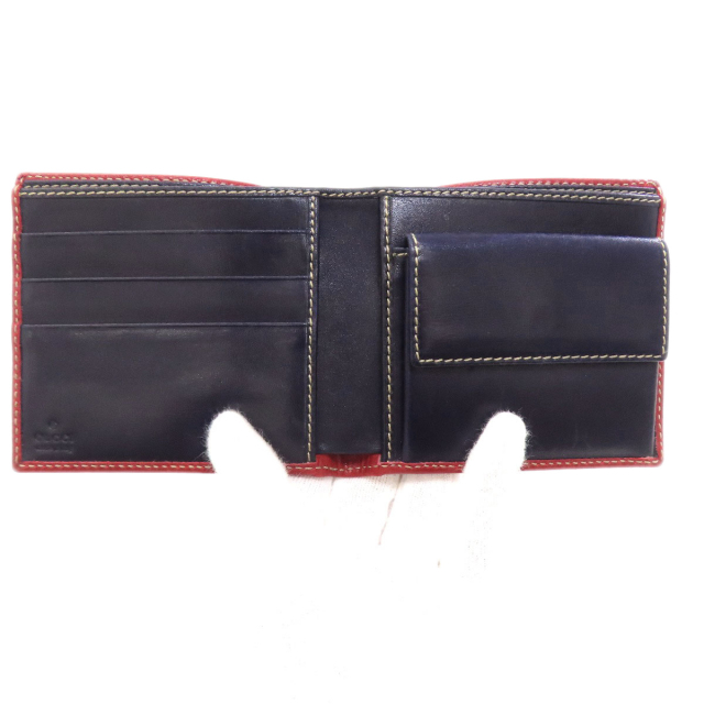 GUCCI グッチ 190415 ロゴ 二つ折り財布（小銭入れあり） ナイロン レディース [中古] GUCCI グッチ 190415 ロゴ 二つ折り財布（小銭入れあり） ナイロン素材