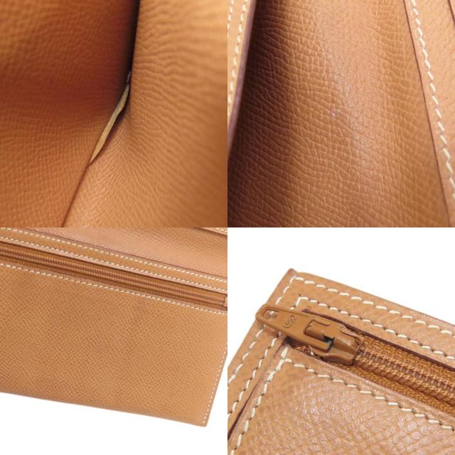 HERMES エルメス ベアンクラシック ナチュラル ゴールド金具 長財布
