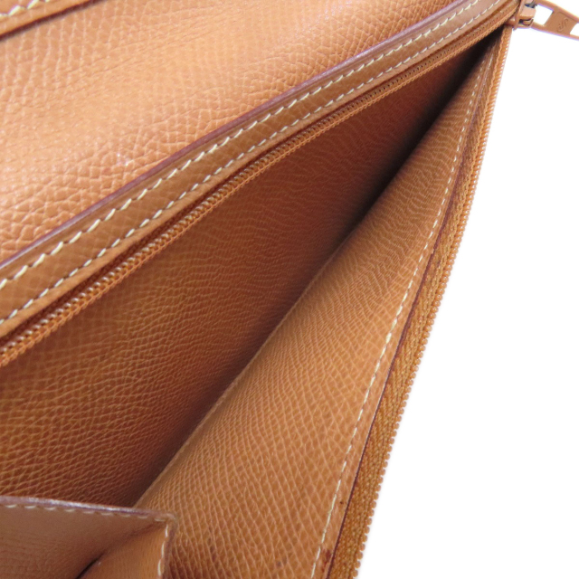 HERMES エルメス ベアンクラシック ナチュラル ゴールド金具 長財布
