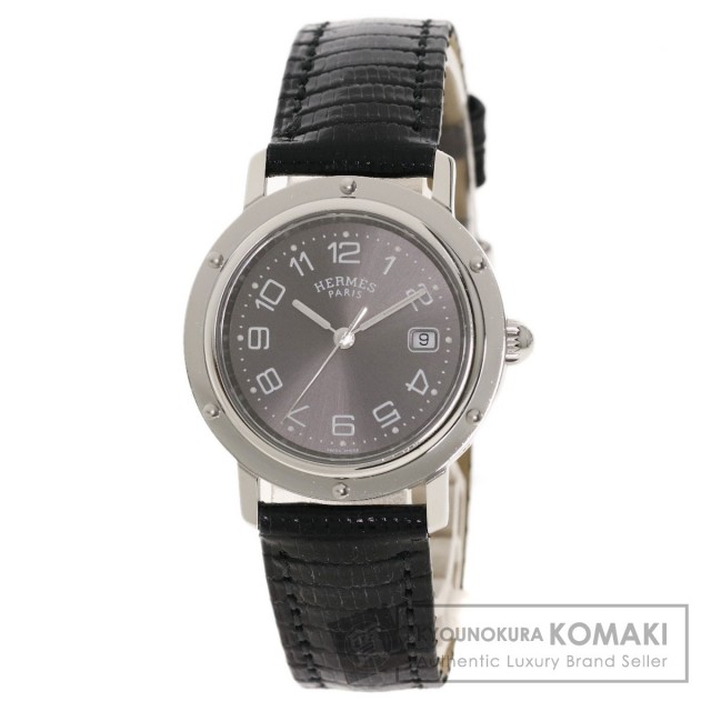 HERMES エルメス CL6.410 クリッパー 腕時計 ステンレススチール
