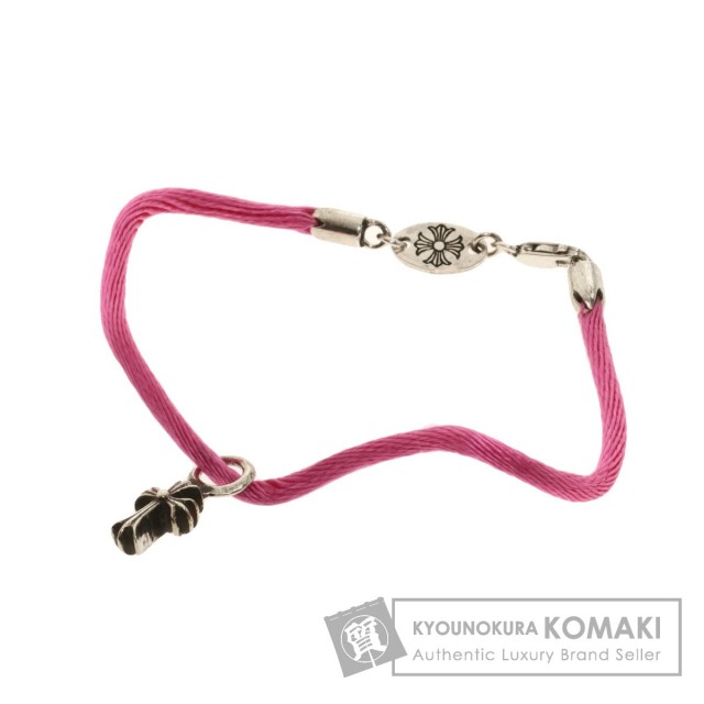 CHROME HEARTS クロムハーツ KZ CROSS ブレスレット シルバー/シルク 
