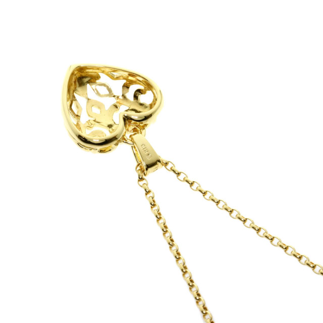 MIKIMOTO ミキモト ハート ネックレス K18イエローゴールド